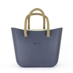 Original Collection – Denim – Beige Inner – Silver Zip – Rope Handle