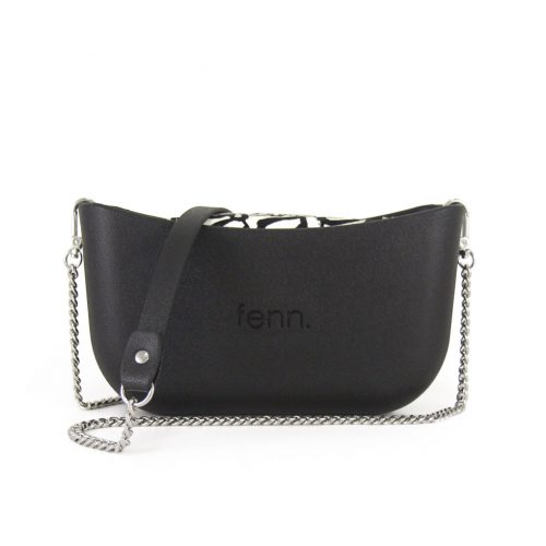 Classic Collection – Black – Pattern 48 Inner – Silver Zip – Black/Silver Chain Handle - Image 2