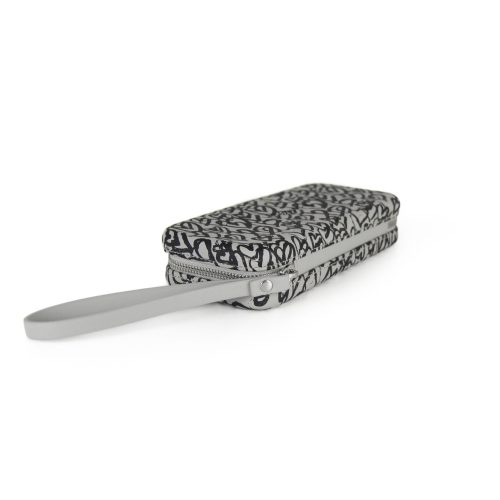 Wallets – Grey Heart – Silver Zip – Grey Strap - Image 2