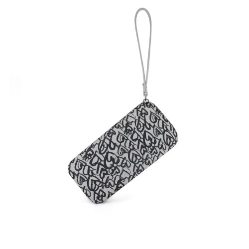 Wallets – Grey Heart – Silver Zip – Grey Strap - Image 5