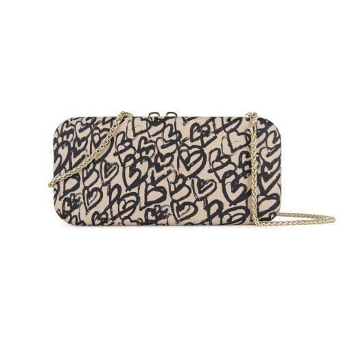 Wallets – Sand Heart – Gold Zip – Gold Chain - Image 2