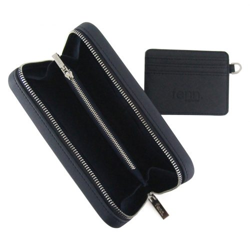 Wallets – Navy – Silver Zip - Image 2