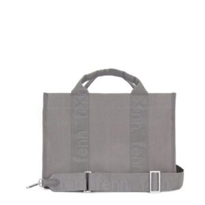 Petite Canvas – Grey – Silver Zip – Grey Strap