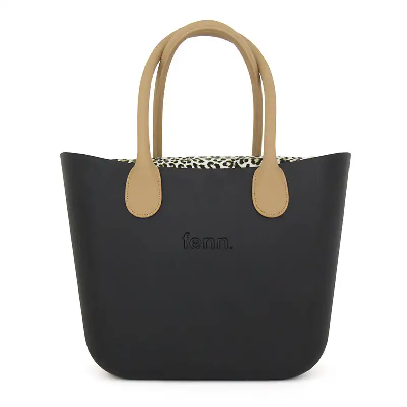 ORIGINAL COLLECTION – BLACK – pattern 10 inner – gold zip – light tan handle