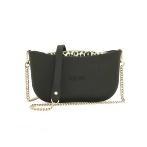 CLASSIC COLLECTION – BLACK – pattern 10 inner – gold zip – black / gold chain handle