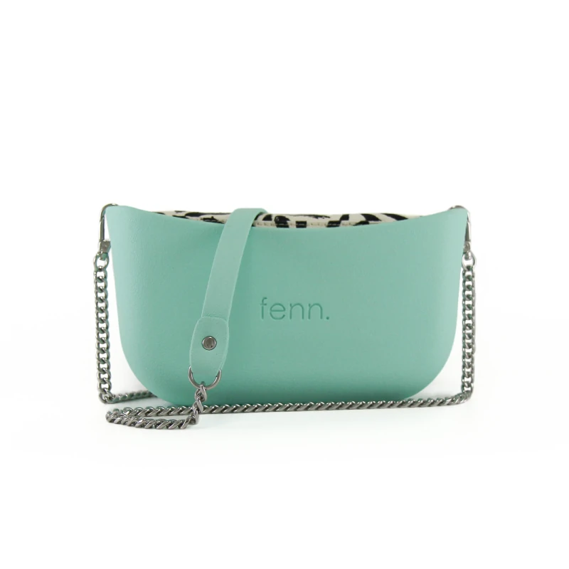 Classic Collection – Turquoise – Pattern 2 Inner – Silver Zip – Turquoise Silver Chain Handle2